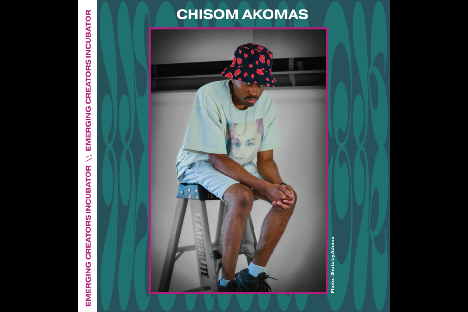 Chisom Akomas is an emerging artist in the 2024 Incubator at Coquitlam's Evergreen Cultural Centre.