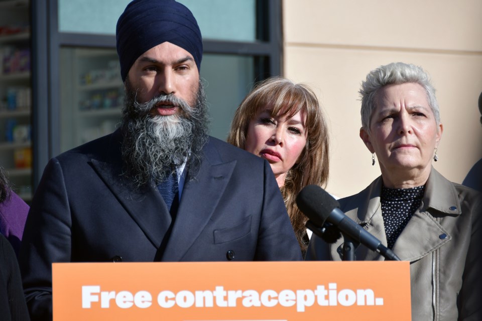 NDP Leader Jagmeet Singh in Coquitlam on Feb. 16, 2024. 