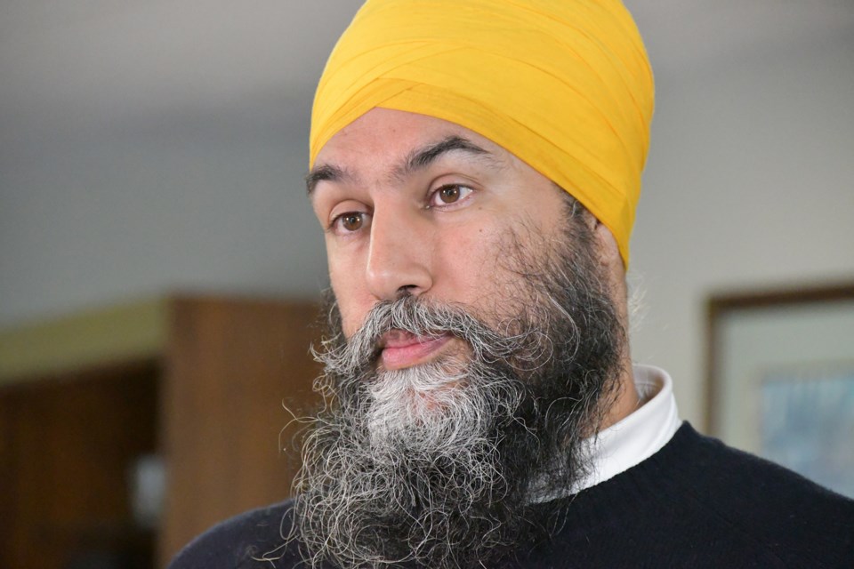 Canada's NDP Leader Jagmeet Singh in Coquitlam on March 12, 2024.