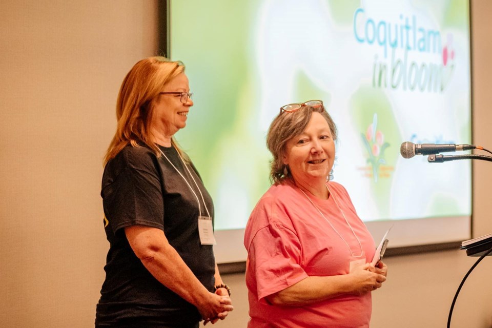 Kathleen Reinheimer and Wendy Wiederick from the City of Coquitlam's parks department, at the Victoria convention on Oct. 22, 2022.