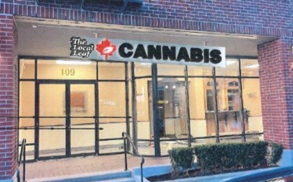 The proposed signage for The Local Leaf Cannabis (109-2957 Glen Dr., Coquitlam)
