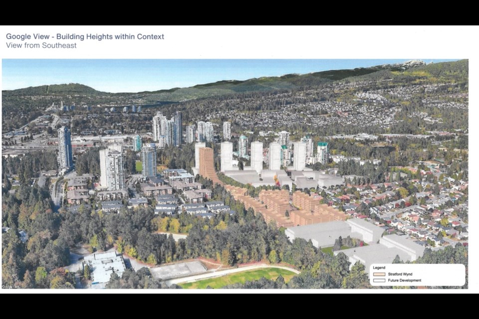 LedMac's proposal for the River's Inlet site in Coquitlam's City Centre neighbourhood, off Pipeline Road.