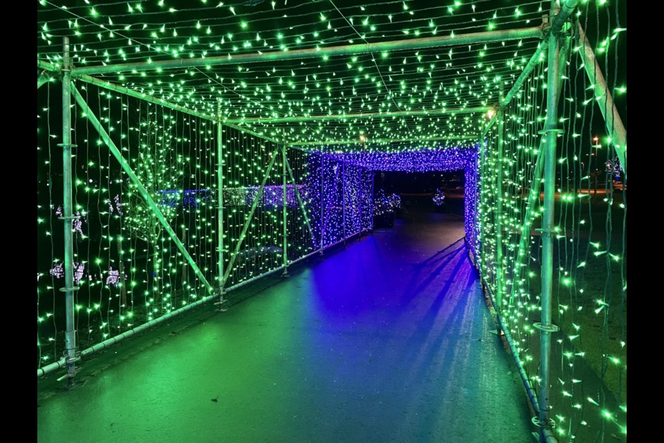 One of two tunnels at Lights at Lafarge in Coquitlam.