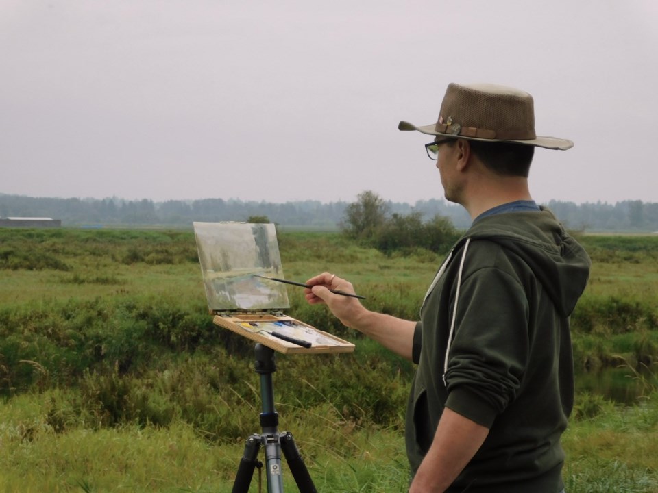 Michael King Painting Pitt Meadows Dyke 01 