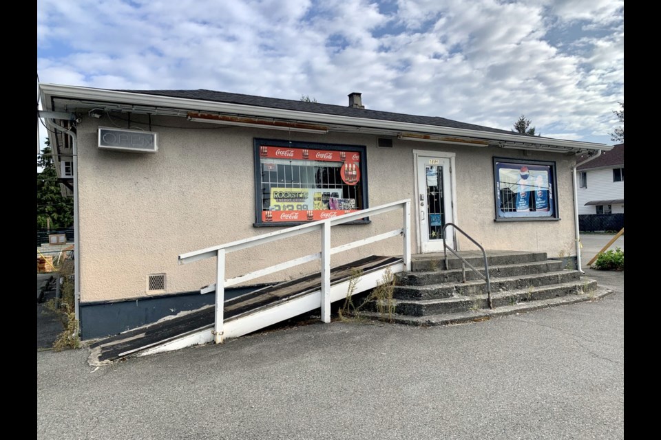 The former convenience store at Prairie Avenue and Oxford Street in Port Coquitlam.