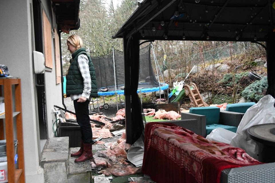 Coquitlam's Ramona Toth surveys the damage at her Westwood Plateau home, where she had a licensed daycare in the basement for eight children.