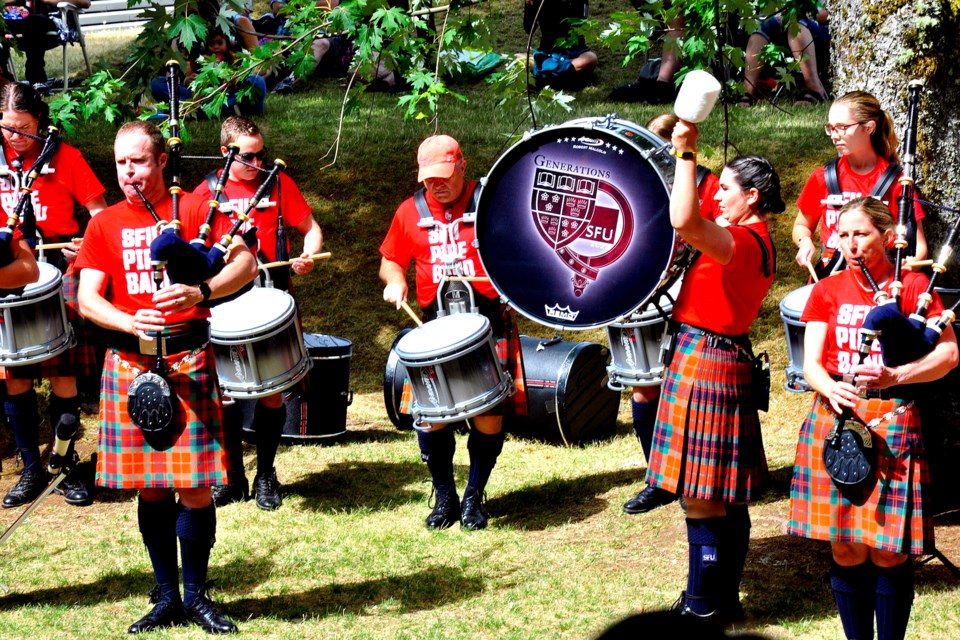 The Grade 1 SFU Pipe Band held a concert at the Burnaby campus on July 30, 2023.