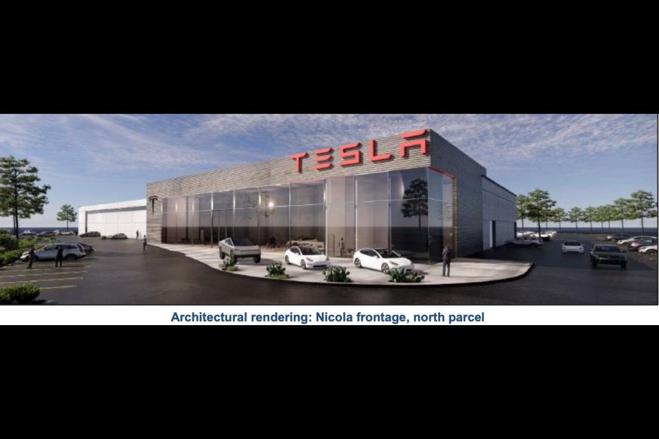 An artist's rendering of the Tesla building for Dominion Triangle in Port Coquitlam.