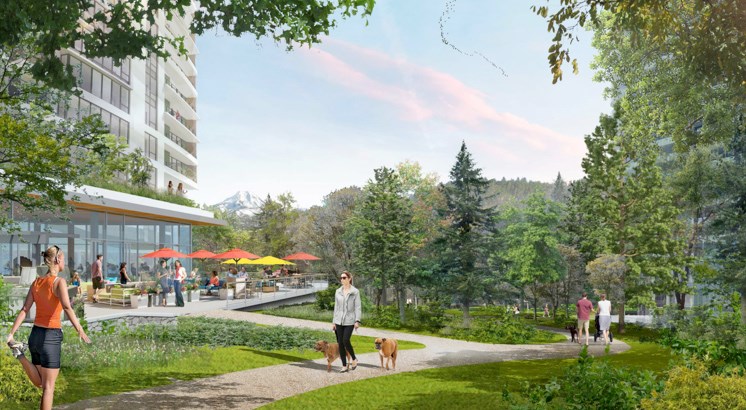 A view of the proposed development of Coronation Heights in Coquitlam. (all renderings by Polygon).