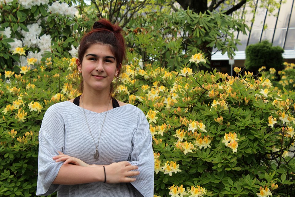 Theodora Sababei is a Grade 12 student at Riverside secondary in Port Coquitlam.