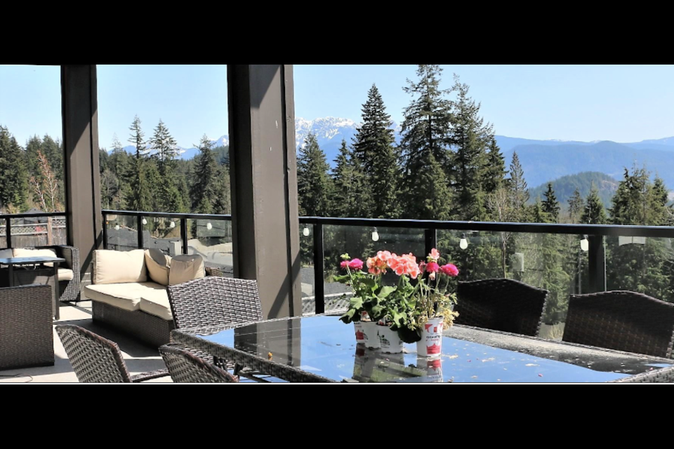 Deck overlooking the Pitt River delta from 1439 Shay St. The home recently sold for $3 million.