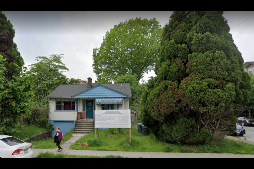 An oak tree at the back of this property on Shaughnessy Street will be preserved after residents asked that it be saved.