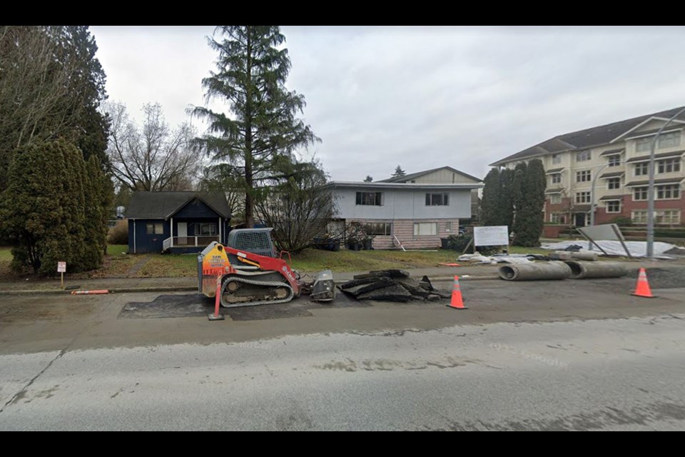 A cedar hedge in Elks Park would have to be removed to make way for a five-storey apartment on Shaughnessy Street in Port Coquitlam.