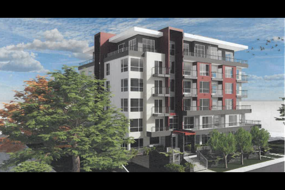 This is the new look proposed for the six-storey condo on Atkins Avenue in Port Coquitlam.