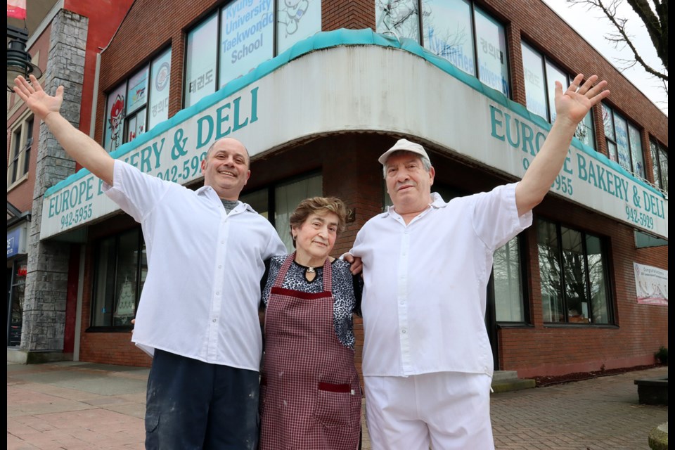 Victor and Maria Luis, and their son, Victor Jr., are saying goodbye to downtown Port Coquitlam where their Europe Bakery & Deli has been a popular destination for several decades. While the family is retiring, the business and its employees will remain under new owners.