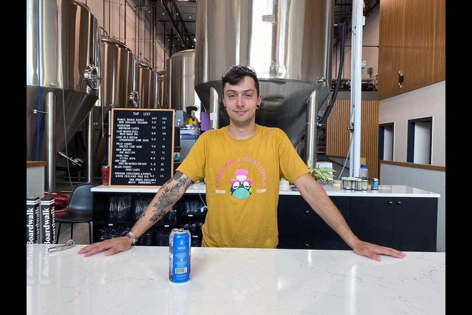 Sebastian Peterson, at 25 years old, is the head brewer of Port Coquitlam's newest beer business — Curious Creatures Beer Corp.