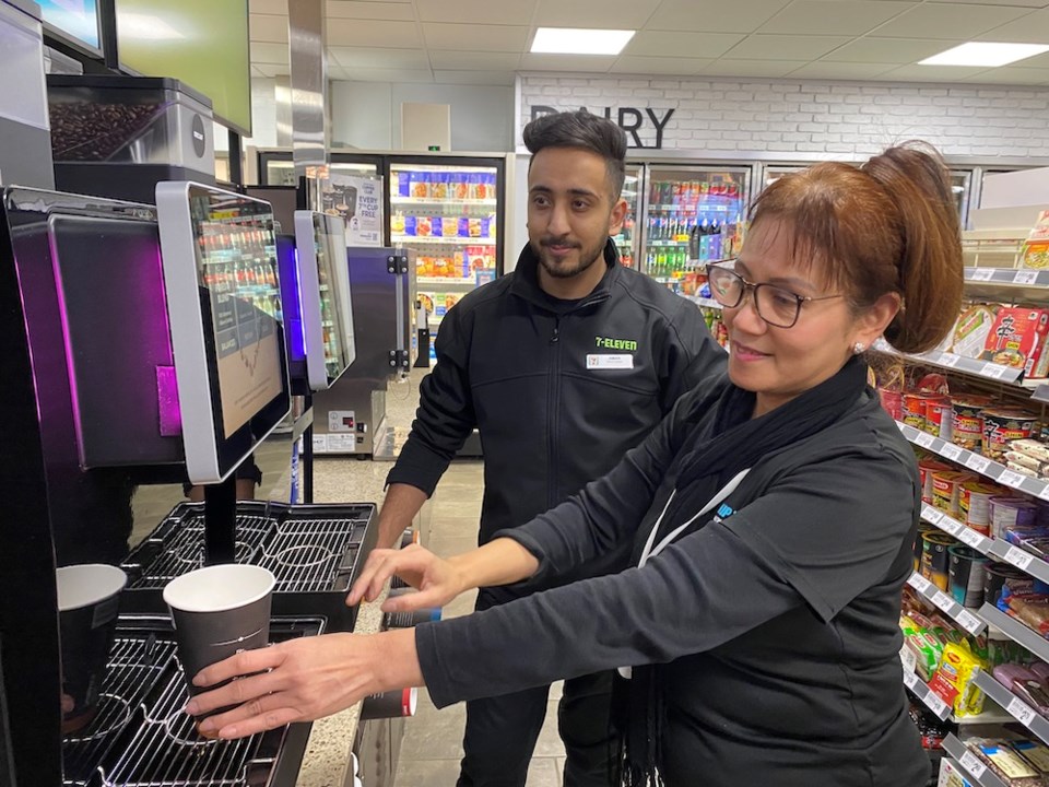 making-coffee-at-the-renovated-austin-ave-7-eleven-in-coquitlam