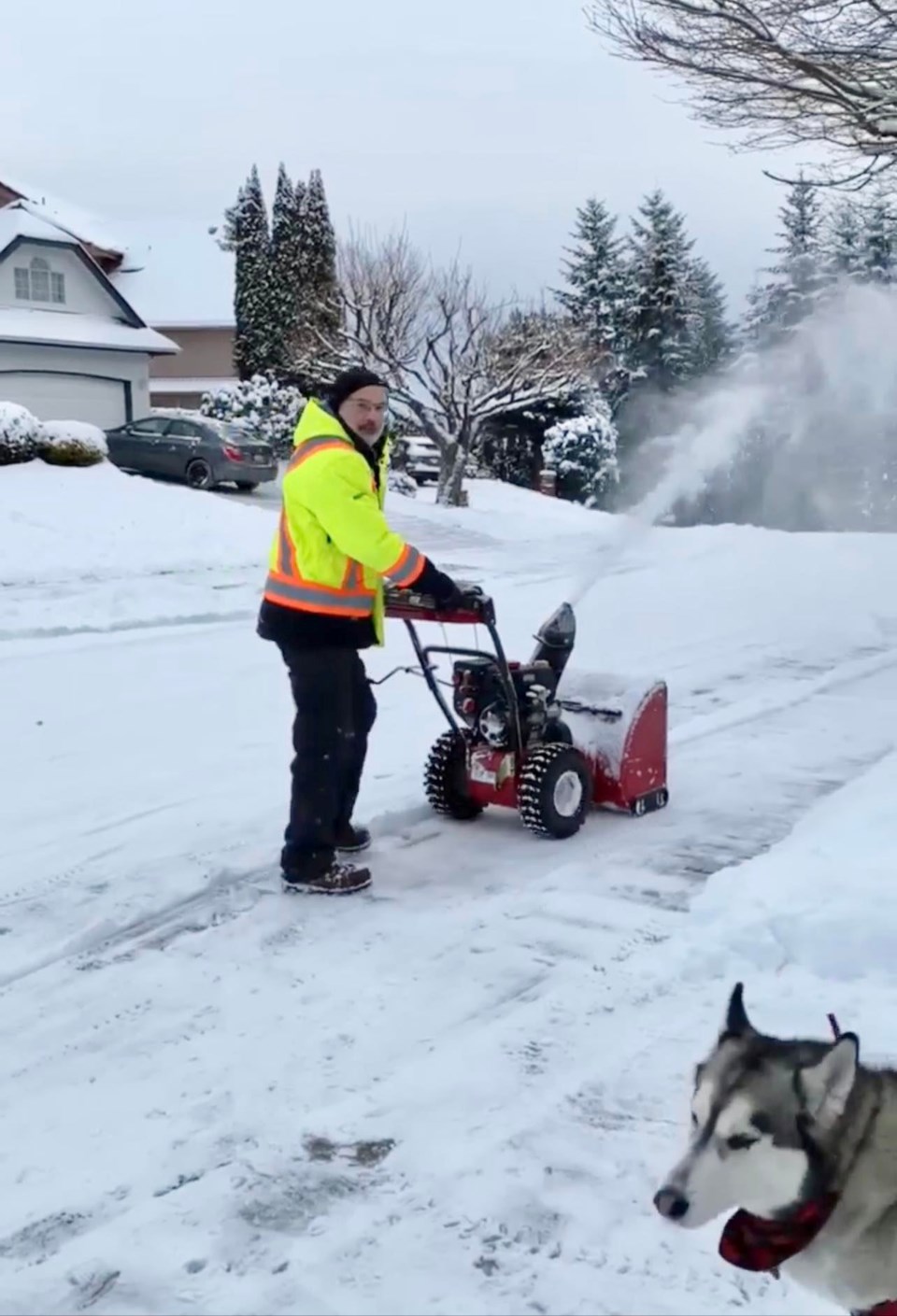 Coquitlam Mayor Blowing snow