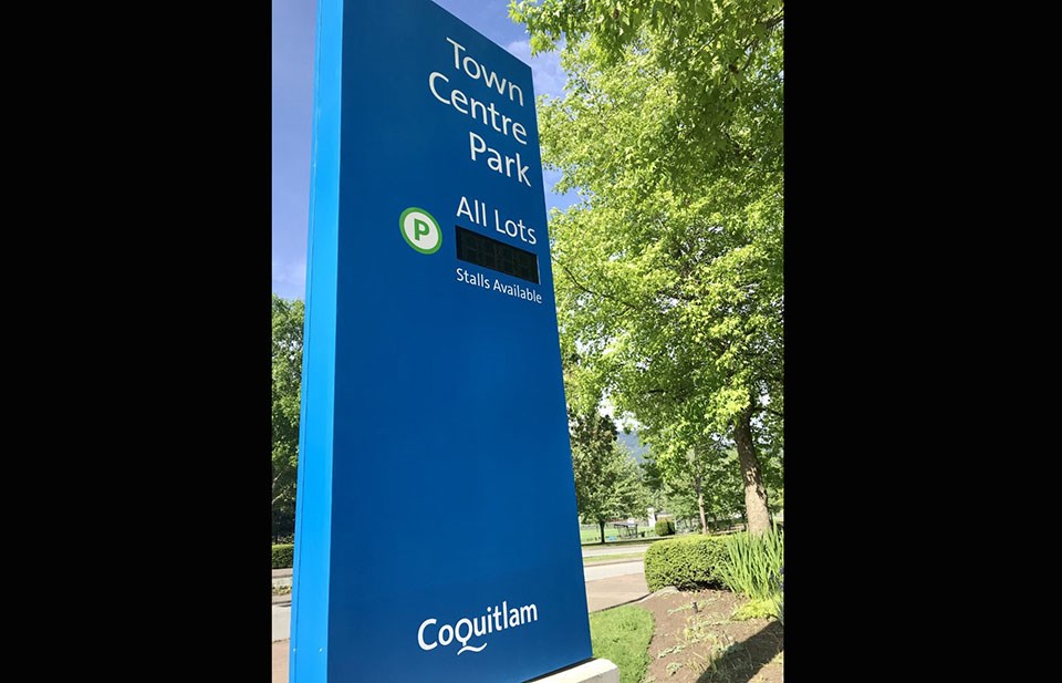 Coquitlam Town Centre Park digital signs - June 9, 2021