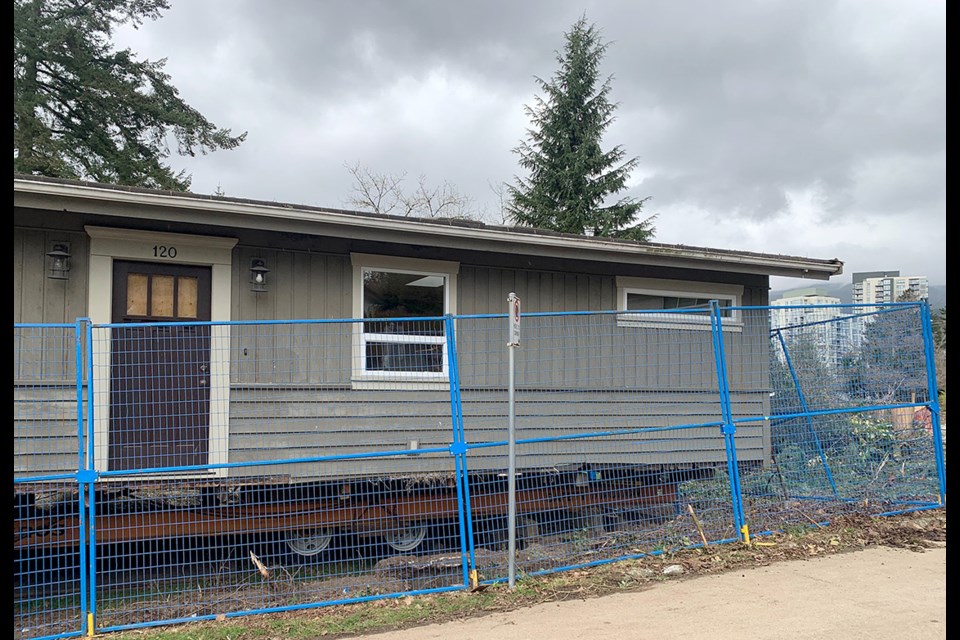 One of 10 homes in Port Moody's Coronation Park neighbourhood that is scheduled to be moved to the shishalh Nation near Sechelt where they'll provide new housing.