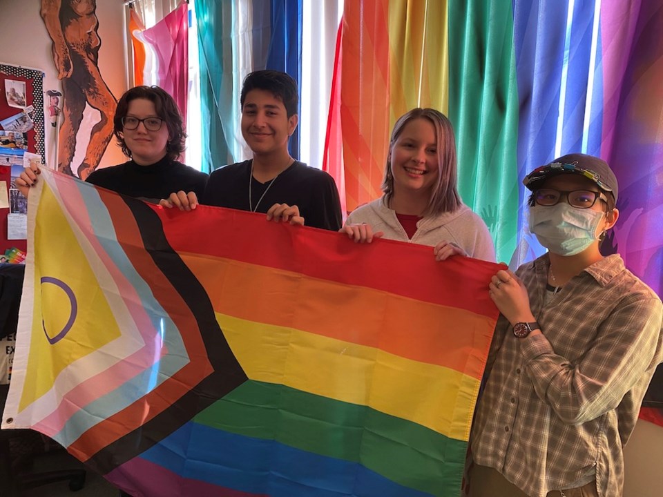 pride-kids-hold-flag-at-dr-charles-best-2