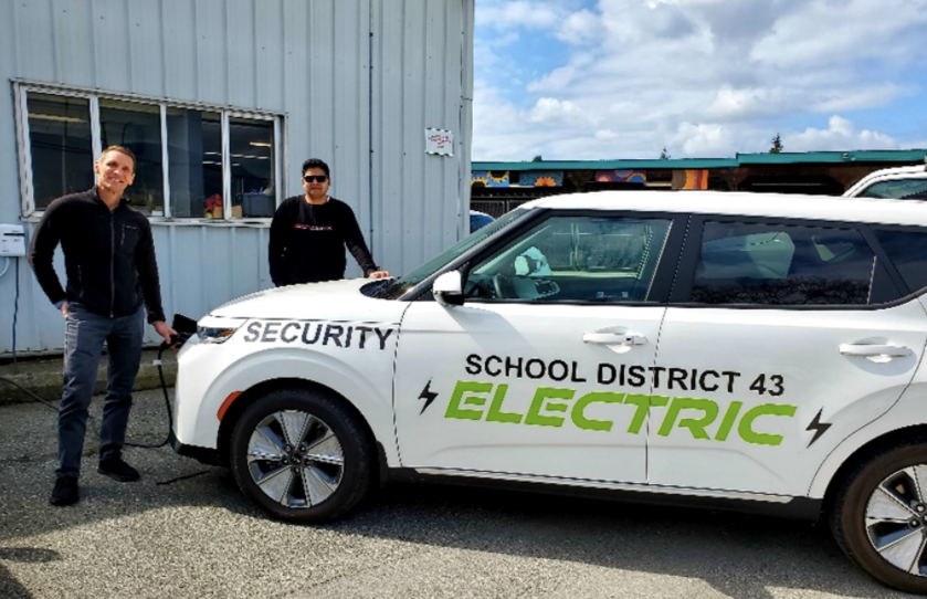 School District 43 electric car plug in BC