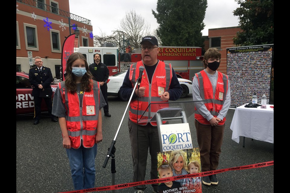 MADD Metro Vancouver's 2021 Red Ribbon campaign kicked off in Port Coquitlam on Nov. 19, 2021, warning the public on how drunk driving can lead to fatal collisions and crashes, especially during the holiday season.