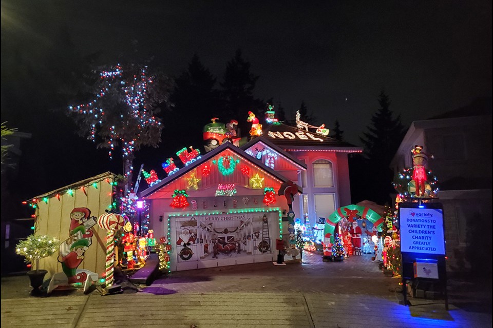 The Bilesky 2022 holiday house is complete with hundreds of lights, displays and photo-ops in Coquitlam's Westwood Plateau neighbourhood. Donations are also being collected for Variety Children's Charity.