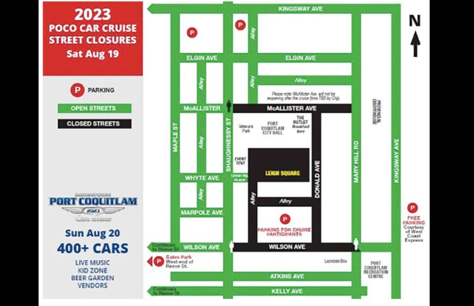 Downtown Port Coquitlam Auto Show: mappe e programma degli eventi