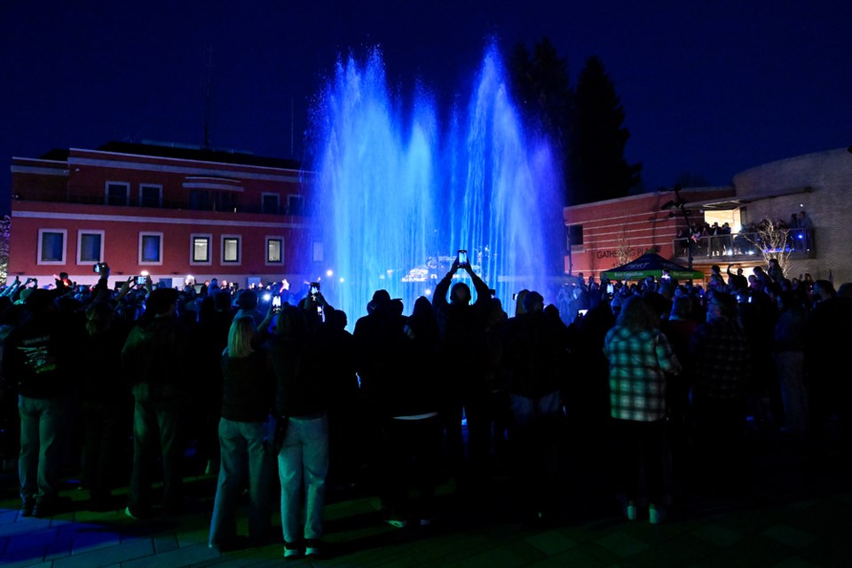 An interactive fountain show at the grand reopening of Leigh Square. 