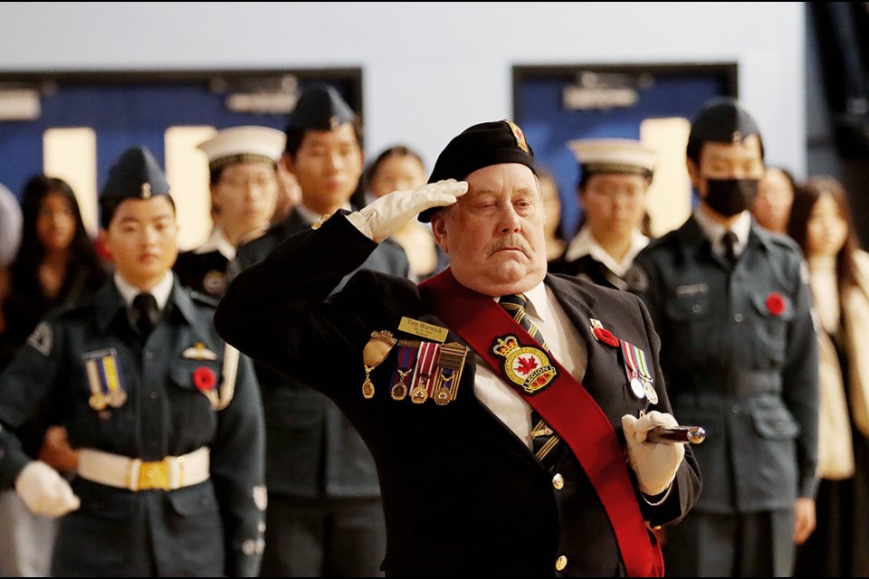 A special Remembrance Day service was held at Port Moody Secondary School on Thursday.