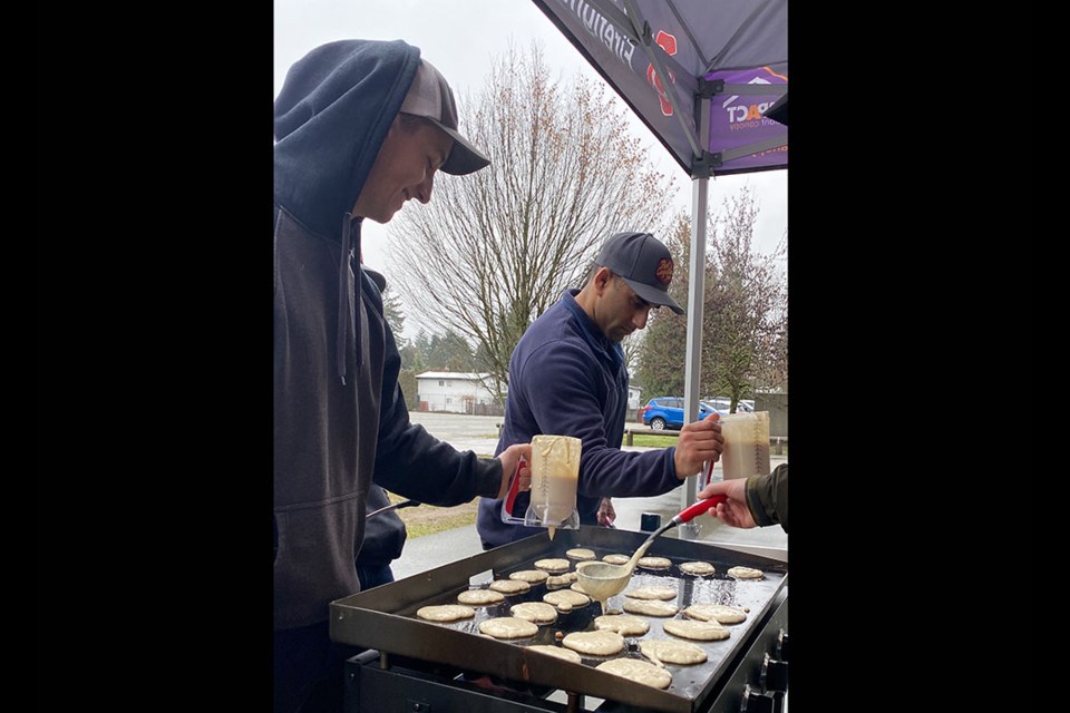 The Port Coquitlam Firefighters Charitable Society hosted a pancake breakfast the morning of Feb. 17, 2023, at James Park Elementary.