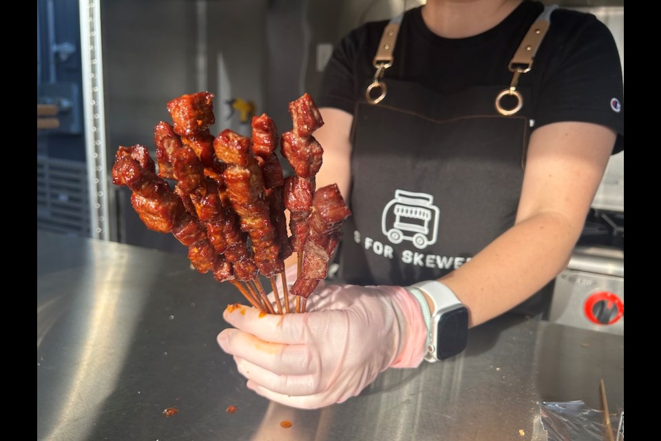 S for Skewer, one of Port Coquitlam's newest food trucks, will serve up meat skewers into October.
