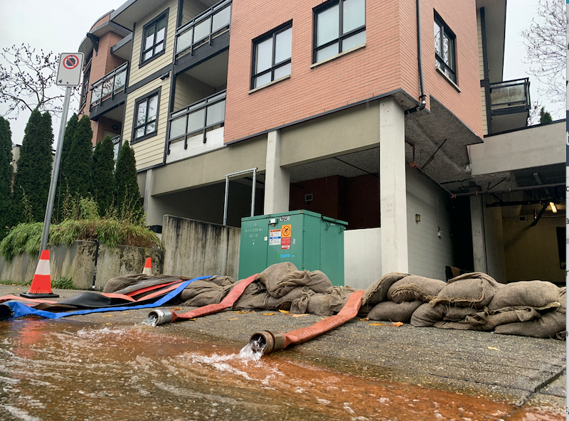 Water pumped out of garage in Port Coquitlam