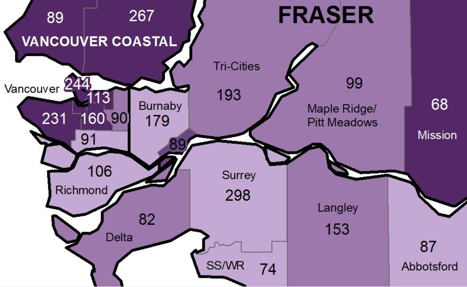 BCCDC local health area Tri-Cities - Dec. 24, 2021