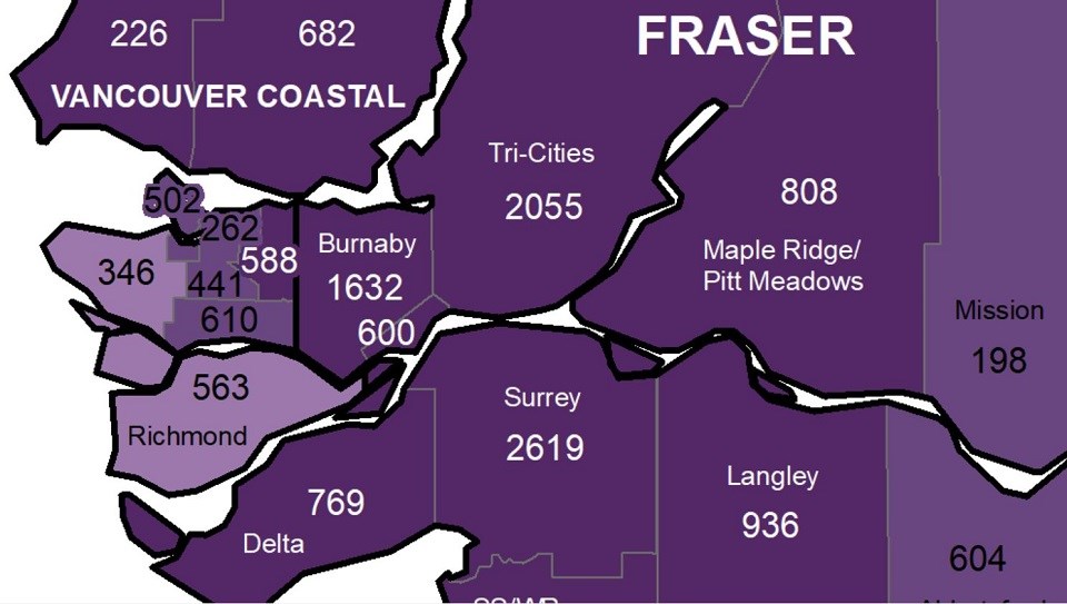 BCCDC local health area Tri-Cities - Jan. 7, 2022