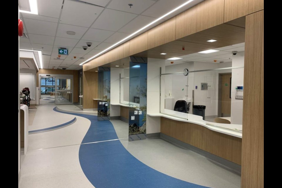 New look for Eagle Ridge Hospital emergency room in Port Moody after Phase 1 upgrade is completed.