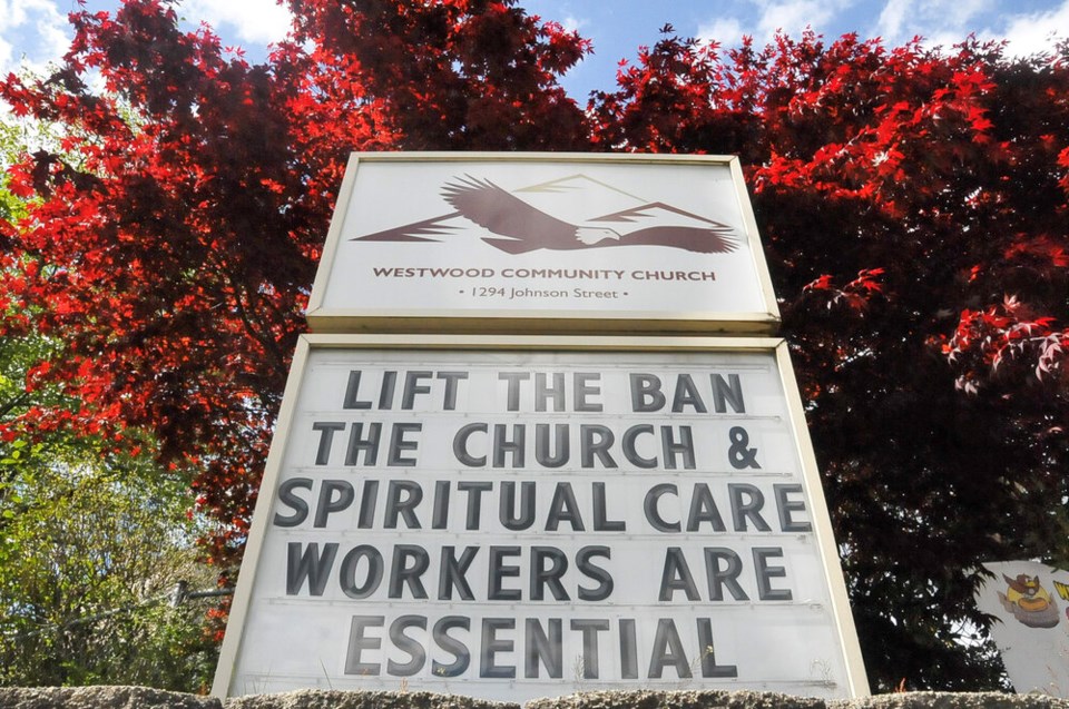 Westwood Church protest sign