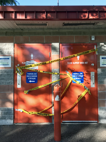 Coquitlam park washroom shut due to arson Janis Cleugh photo