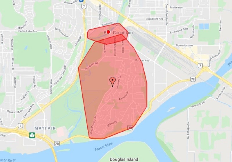 Port Coquitlam power outage - Oct. 12, 2021