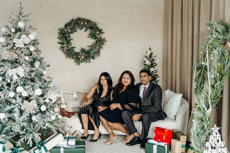 Ashney Rebello (middle) and her Port Moody family embrace the holiday season every year, with traditions that date back to her own childhood upbringing in Goa, India.