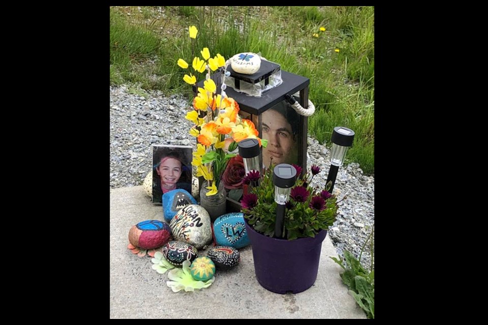 The mother of late Port Coquitlam teen Logan Williams says someone appears to have stolen all of the smaller items left at his memorial bench along the Pitt River Trail, including his pictures, painted rocks and flowers.