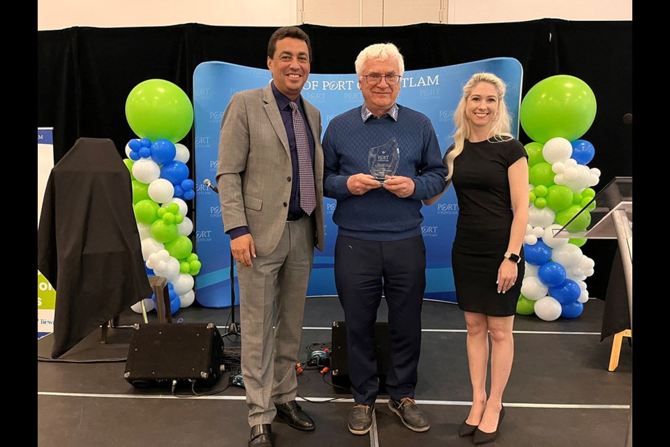 Antoni "Tony" Kostka (middle), president of the Polonez Tri-City Polish Association and organizer of the Polish Festival, received the 2023 Port Coquitlam Volunteer of the Year Award.