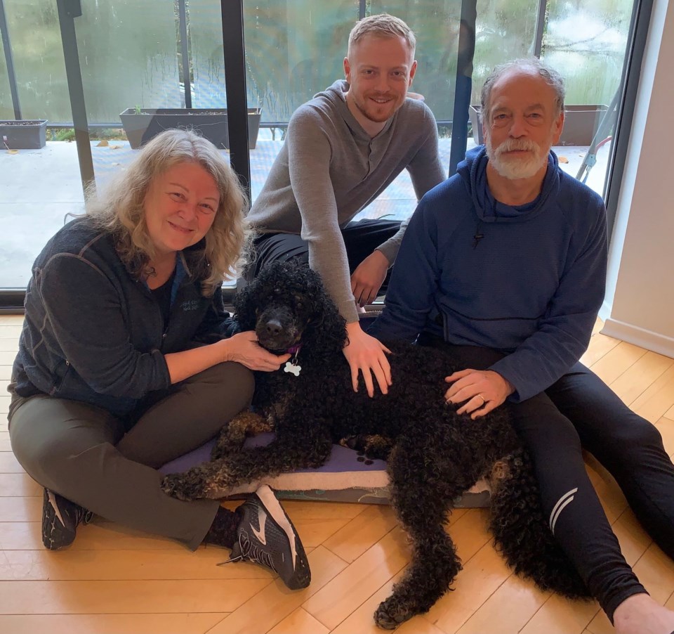 Ruben Palmer family and dog Guiness
