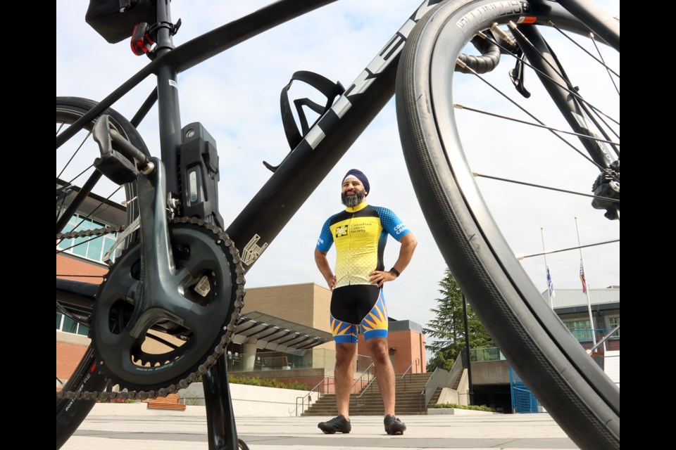 Cpl. Ranjit Seerha is one of four officers from Coquitlam RCMP gearing up to ride in September's Cops For Cancer Tour de Coast event.