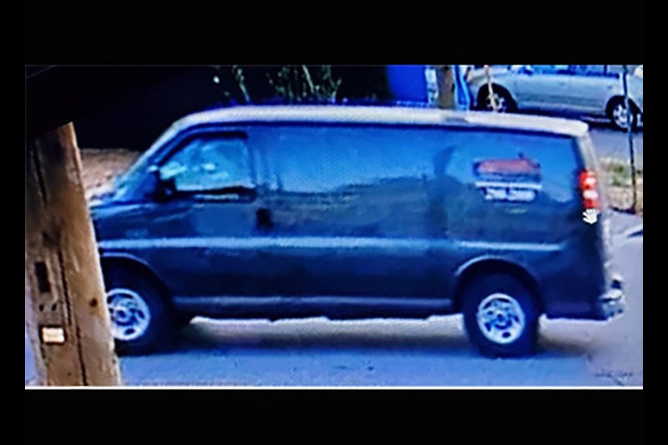 The driver of a dark-coloured van has been charged twice by BC Crown Counsel based on evidence collected from a serious Port Coquitlam hit-and-run on July 28, 2021. Police released this image in hopes the public could help with the case.