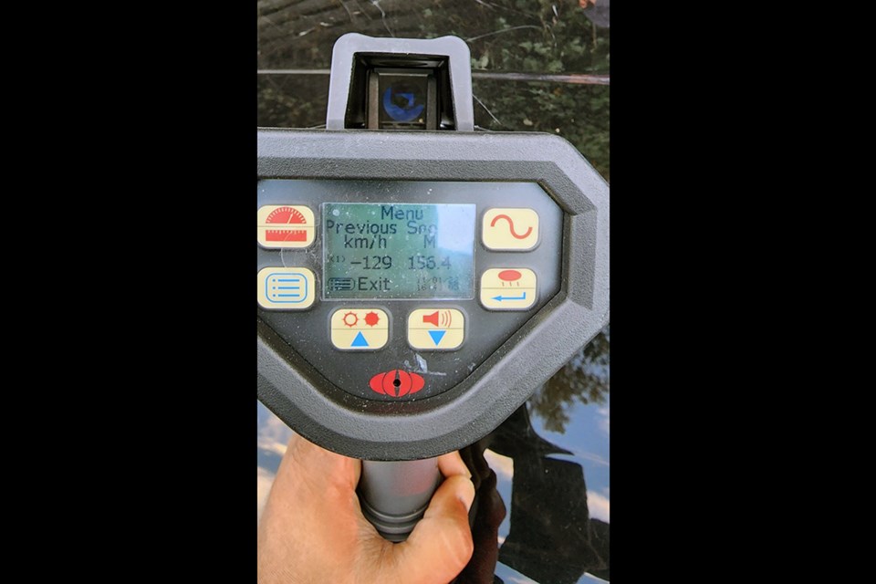 Coquitlam RCMP traffic officers impounded a vehicle that recently clocked 129 km/h in a 70 zone of the Lougheed Highway near Thyme Drive.