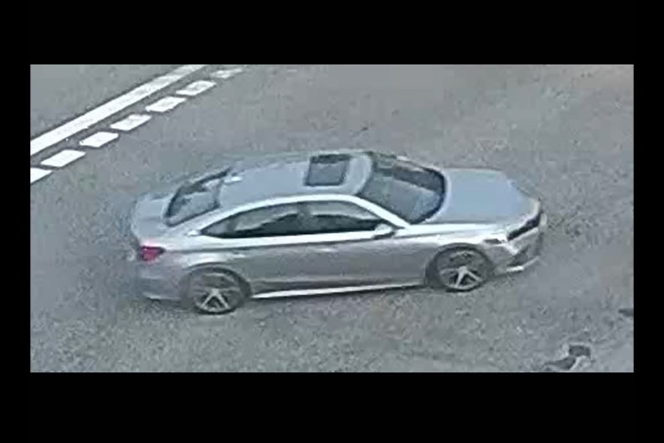 A 2022 Honda Civic Touring was believed to be stolen by the suspect involved in a targeted Coquitlam shooting on May 17, 2023. It was also found engulfed in flames near Colony Farm Regional Park the same night.