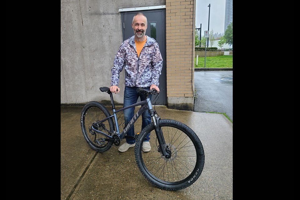 Mike Dockal's bicycles were stolen from a unlocked garage in Port Coquitlam on May 3, 2023, including this silver Giant Talon. RCMP found both bikes abandoned and were able to return them by using their serial numbers and descriptors.