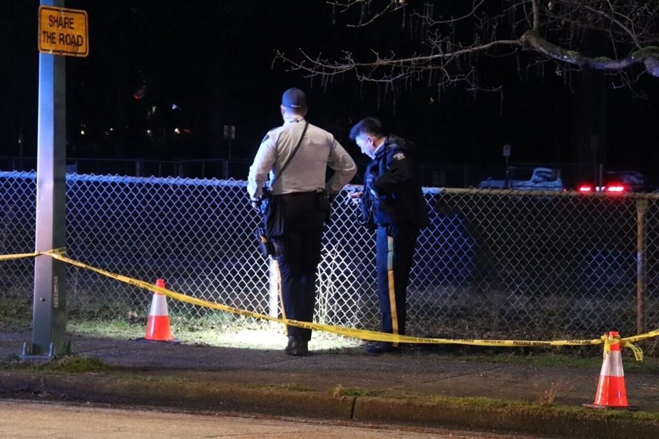 Coquitlam RCMP respond to a shooting in the area of Westwood Street and Glen Drive the evening of Jan. 6, 2024, which was the third in as many days. One was sent to hospital with life-threatening injuries.